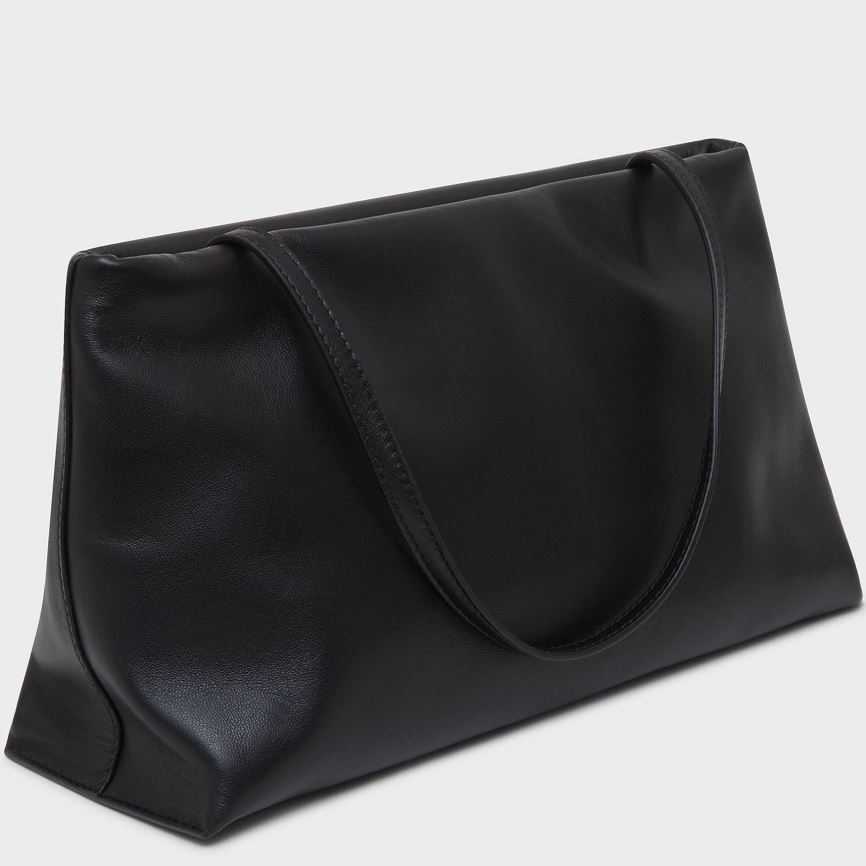 Mansur Gavriel Notte Leather Shoulder Bag in Black